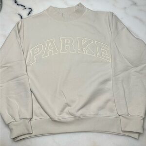 Parker Cream Sweatshirt with Logo